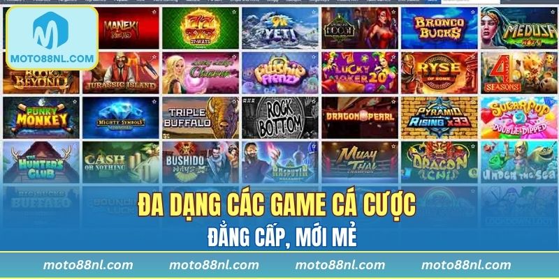 Đa dạng các game cá cược đẳng cấp, mới mẻ